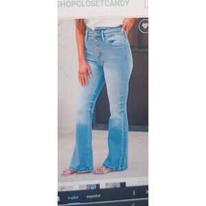 KANCAN ARLO HIGH RISE CURVY FLARE‎ JEANS